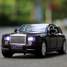 1:24 бесплатная доставка Rolls-Royce Phantom Сплава Литья Под Давлением Модель Автомобиля Вытяните Назад Автомобиль Игрушки модель Электронного Автомобиля со светом и звук Детские Игрушки