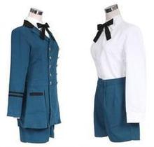 2015 New Sale Freeshipping Adult Unisex Cotton Microfiber Butler Cosplay Ciel Phantomhive Dark Costume custom Made