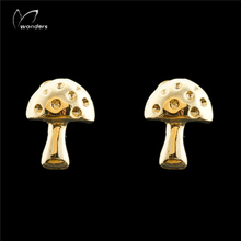 Charm Gold Silver Plated Sieraden Fashion Jewelry Mushroom Toadstool Stud Earrings For Women BFF Gift Wedding Accessories