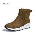 High Quality Women Snow Boots Fashion Suede Wedges Shoes Woman Brand 2016 Winter Round Toe Sexy