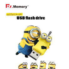 100% real capacity minions pen drive 3 model USB flash drive cartoon usb stick 16g/8g/4g/2g flash memory stick flash card
