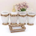 5pcs set Resin Household Wash brush cup Liquid Soap Dispensers Soap Dishes Bathroom Accessories European Style