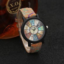 2016 Popular Fashion Leather Quartz Watch Lovers Casual Watch Men Women Watches Unisex Watch Clock Hour