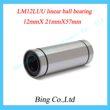 LM12LUU long type 12mm linear ball bearing CNC parts 12* 21 * 57mm 12X 21X57mm LM12LUU for 3D printer Free shipping