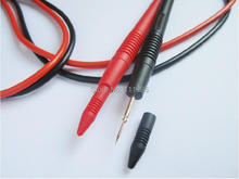Envío gratis 1 par/lote Digital Universal pluma multímetro sondas para cables de prueba aguja piezas electrónicas negro rojo nuevo
