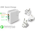 Qualcomm Certified Qualcomm Quick Charge 3 0 wall charger 25W USB Travel Charging Type c