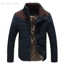 2014 New Men Winter Jacket Warm Thermal Wadded Jacket Cotton-padded long sleeve coat Slim Fitted Thicken Coat Outerwear 54