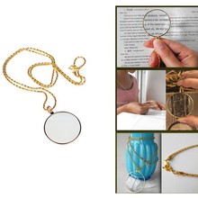 Hot Sale Decorative Monocle Necklace Magnifier Jewelry Loupe with Golden Chain The Best Gift for Your Kids Friends Classmates