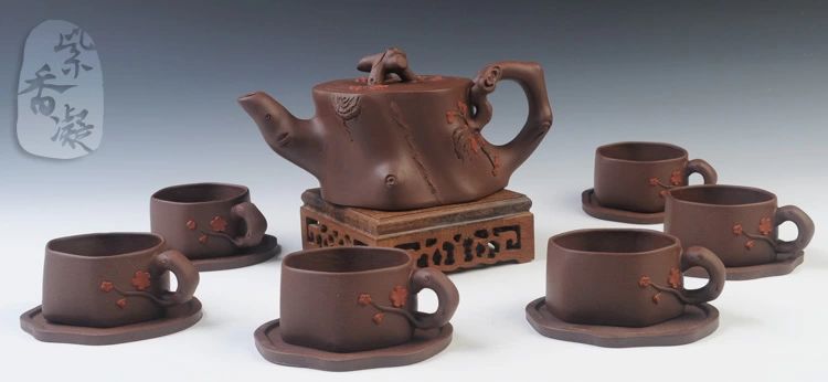 Yixing quality tea set one teapot and six tea cup very special and perfect workmanship Limited