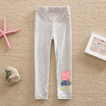 2016 spring autumn baby girl leggings pants children 100% cotton leggings printing cartoon pig pants for kids girls clothing
