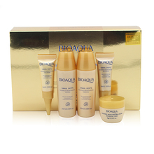 2015 New 5pcs Skin Care Set Whitening Moisturizing Essence Lotion Eye Cream BB Creams Facial Acid Liquid Anti Wrinkle Day Cream