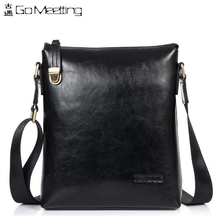 2016 High Quality Men Genuine Split Leather Shoulder Bags Anti-Theft Lock Buckle Cowhide Man Business Crossbody Bags DJDJB7
