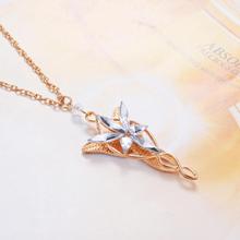 2015 sterling silver jewelry fashion Crystal necklaces for women Wizard Princess Arwen Evenstar Pendant Necklace Evening