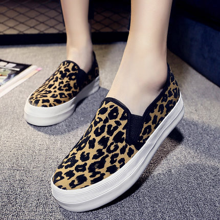2016 мода леопарда бездельник женские туфли квартиры chaussure роковой zapatos планос mujer дамы на плоской подошве schoenen A82