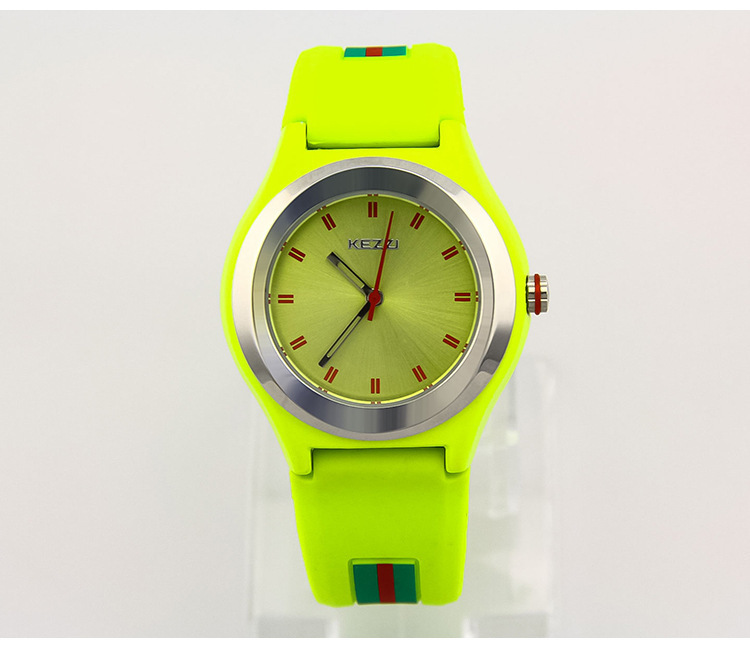 New Arrival KEZZI Brand Women watches Colorful Jelly Watch Men Silicone Band Quartz Watch 30M Waterproof