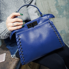 new winter 2016 European Grand Prix handbags fashion hand knitting kitten spin lock bag Shoulder Messenger