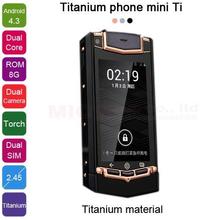 2015 dual core dual sim android 4.3 Stainless steel Titanium 2MP smart cell mobile phones mini Ti P488