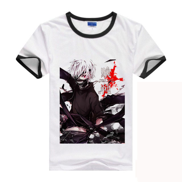2016 New Arrive Free Shipping Tokyo Ghoul Kaneki Ken Anime Cartoon Cosplay T Shirt Shirt For