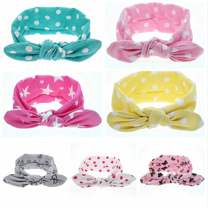 1 PCS Fashion Baby Girl Dot Knot Headband Newborn Infant Hair Accessories Children Elastic Hair Bands