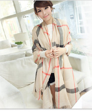 2016 new fashion women cotton scarf Spring and summer super Large Beach towel lattice scarf shawl