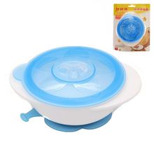 1pcs Toddler Baby Kids Child Feeding Training Bowl ,Binaural Baby Feeding Bowl Tableware Children Plate Sucker Bowl #15