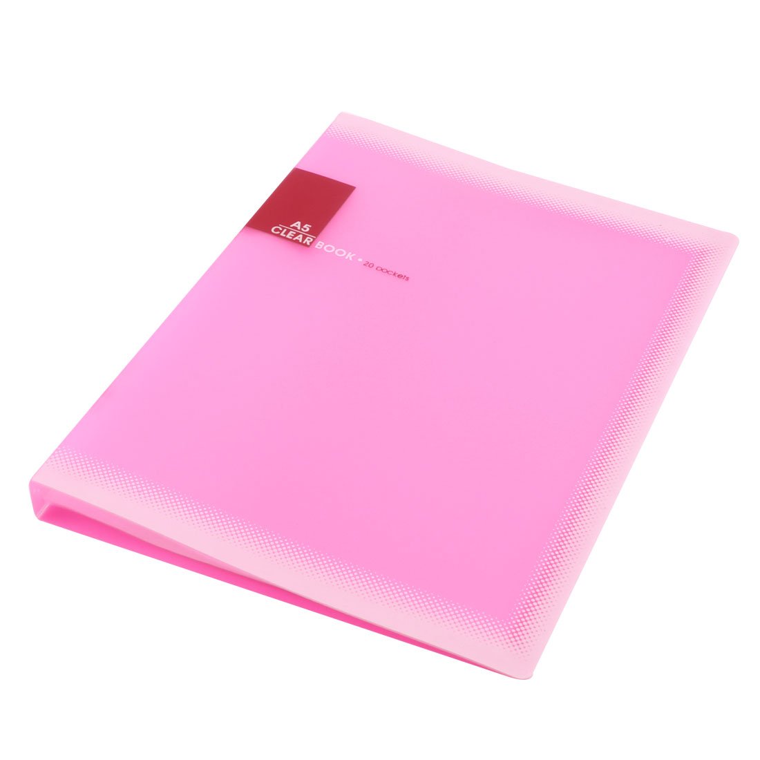 Promotion! Plastic A5 Paper 20 Pockets File Document Folder Holder, Pink