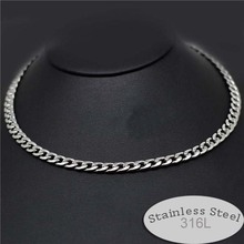stainless steel 316L never fade 23 19 inches men male husband chain necklace chocker 5mm 6mm wide jewelry cool Gothic style 6103