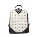 Famous Brand 2016 New Contrast Color Backpack Rivet Chic Printing Schoolbag Lady Designer Casual Daypack Fashion