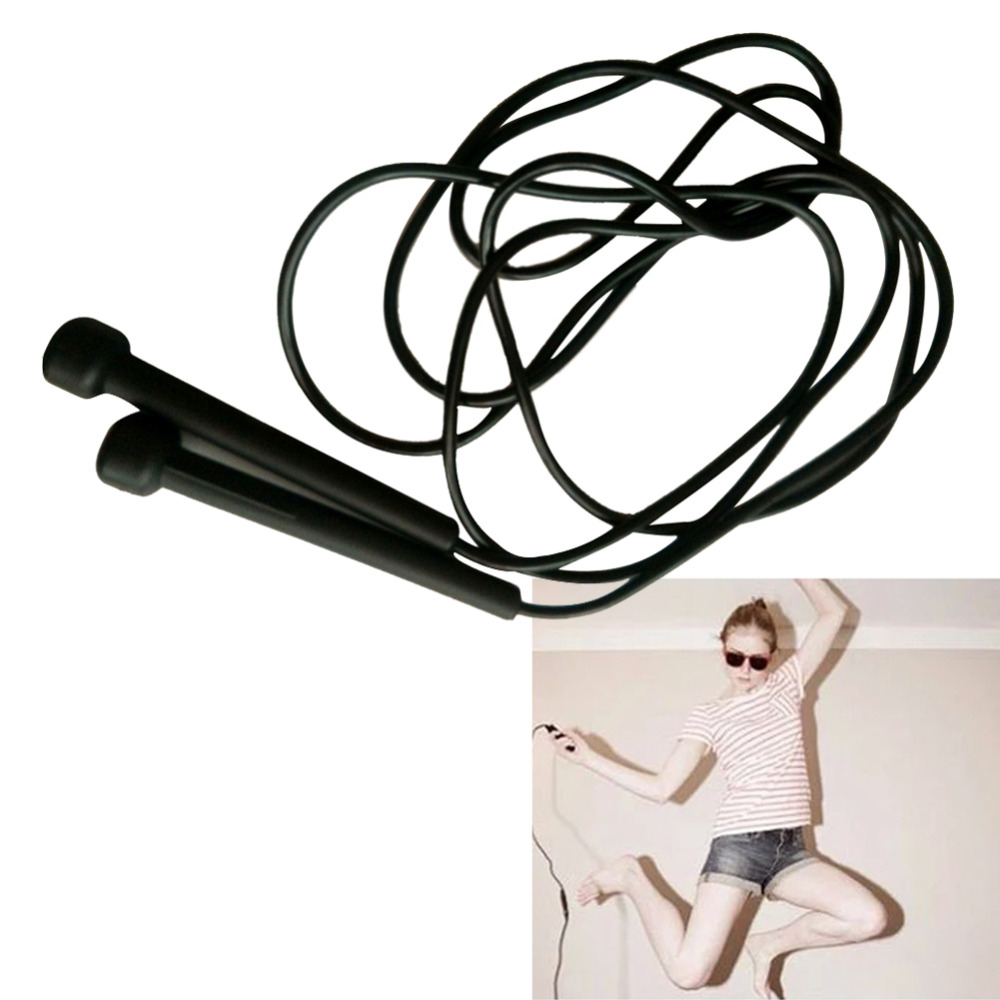 Hot Selling Free Shipping Boxing/Jump/Speed/Sports/Fitness Adjustable Length Jump Long  Rope Speed Skipping Black Crossfit