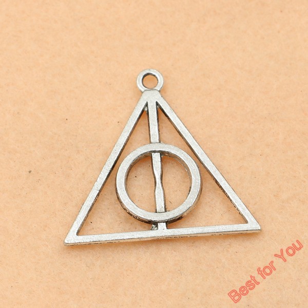 100pcs Antique Silver Plated Fashion Harry Potter Charm Pendant For Jewelry Making Jewelry Diy Handmade 33x33mm