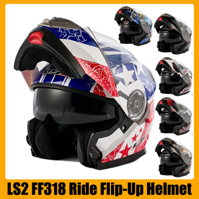 2014 Anti-fog visor LS2 FF318 Ride Flip-Up Motorcycle Full Face Modular Helmet