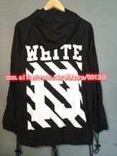 2014 Virgil Abloh OFF WHITE Ultra Thin Hooded Windbreaker UV Sun protection trench Jacket Men and Women Pyrex