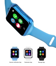Bluetooth Смарт Смотреть Синхронизации Notifier Поддержка SIM TF Карты Многоязычный SmartWatch Для IPhone IOS Android с MP3 и Камеры
