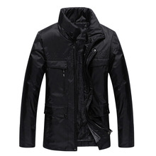 Hot sell new fashion business men winter thick warm padded cotton jacket large size men’s solid color cotton