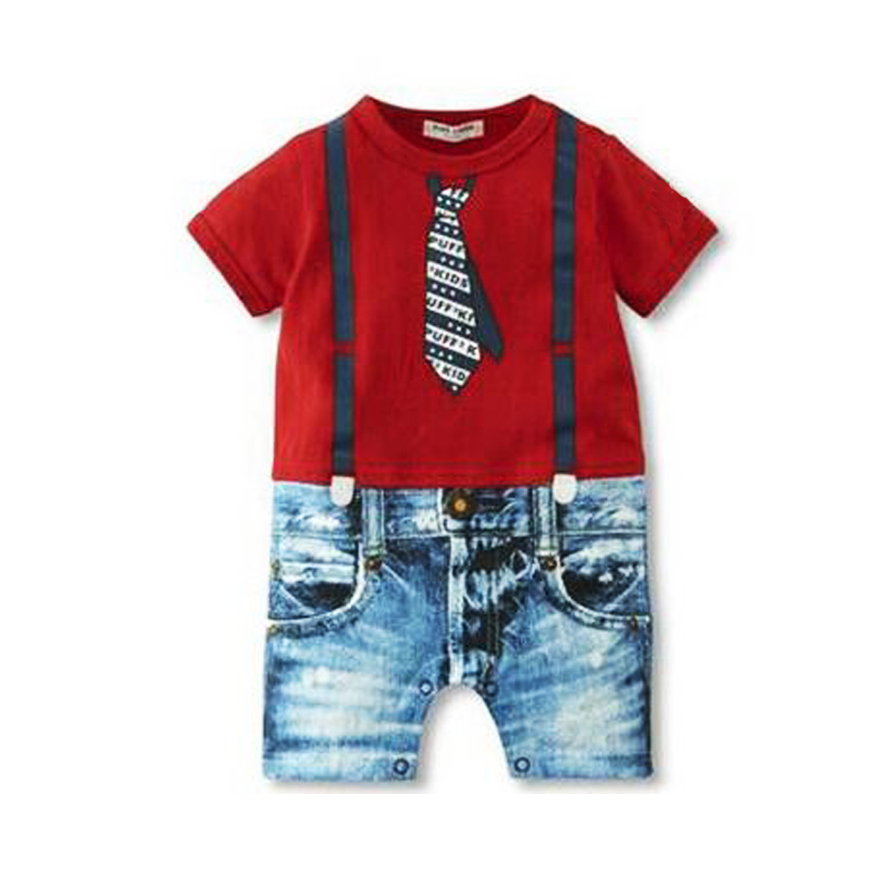 baby boys clothes hot sale 2016 new summer Tie strap short sleeves bow jumpsuit newborn baby 