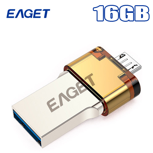 Eaget V80 Otg Usb Flash Drive 16GB Usb 3 0 Micro Usb Double Plug Smartphone Pen