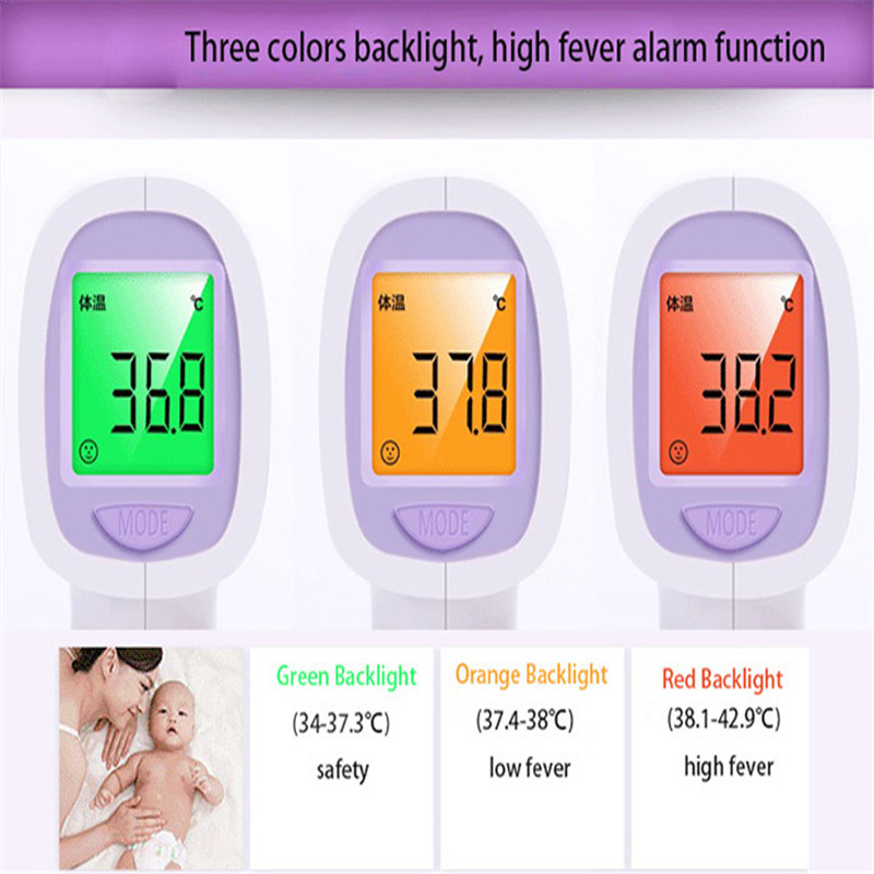 Muti-fuction baby/adult digital termomete infrared forehead ears body thermometer gun non-contact temperature measurement device   