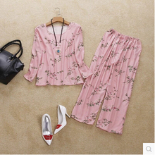 new arrival 100% pure silk female home sleep set with heavy silk long-sleeve two sets of pajamas noble fashion nightgowns-b61