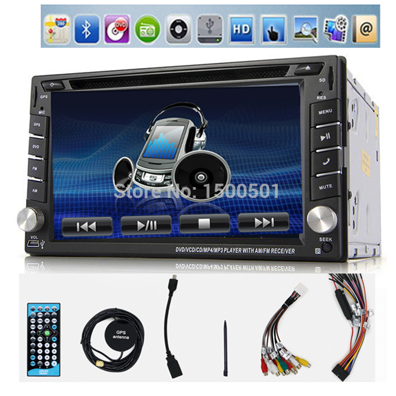 2014 new 2 DIN Car DVD GPS Player Double Radio Stereo In Dash MP3 Head Unit CD Camera parking 2DIN HD TV Radio Video Audio
