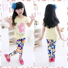 2015 Children s Clothing Girl Pants New Arrive Printing Flower Girls Leggings Toddler Classic Legging 2