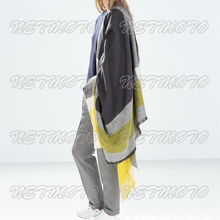 Hot Sale Women Lady Blanket Oversized Tartan Scarf Wrap Shawl Plaid Cozy Checked
