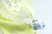 2015 Hot sale Kids Girls Crochet Hollow Out Floral Tops T Shirts Vest T shirts Candy
