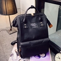 Teenage School Bags Pink Black Backpack Rucksack Canvas Casual Large Bags Travel Bagpack Sacos Mochilas