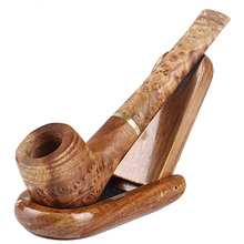 The 100% wooden handmade portable wooden tobacco smoking pipes YD01