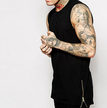 Mens summer hip hop tank top for men gym vest extend long new fashion mens sleeveless
