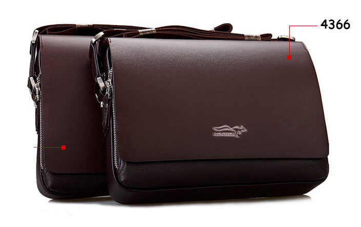 2015 Designer Kangaroo Brand men messenger high quality bags shoulder bag Genuine pu Leather Men Bag