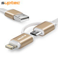 2 in 1 USB Cable for iPhone 6 6S Plus SE 5S 5 7 iPad Micro