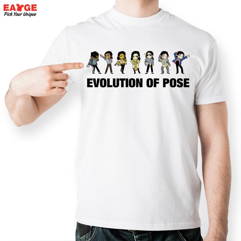 EATGE Evolution Of Pose Tshirt Michael Jackson Fashion Funny T Shirt Casual Novelty T shirt