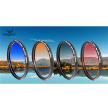 Gradual Blue lens color filter for Sony Nikon Canon 700D 100D Camera DSLR 52mm 55mm 58mm 62mm 67mm 72mm 77mm