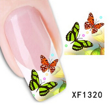 Spring butterfly Art Nail Sticker Decal Gel Beauty makeup happy dancing party Butterflies And Flower dance in the air F1320